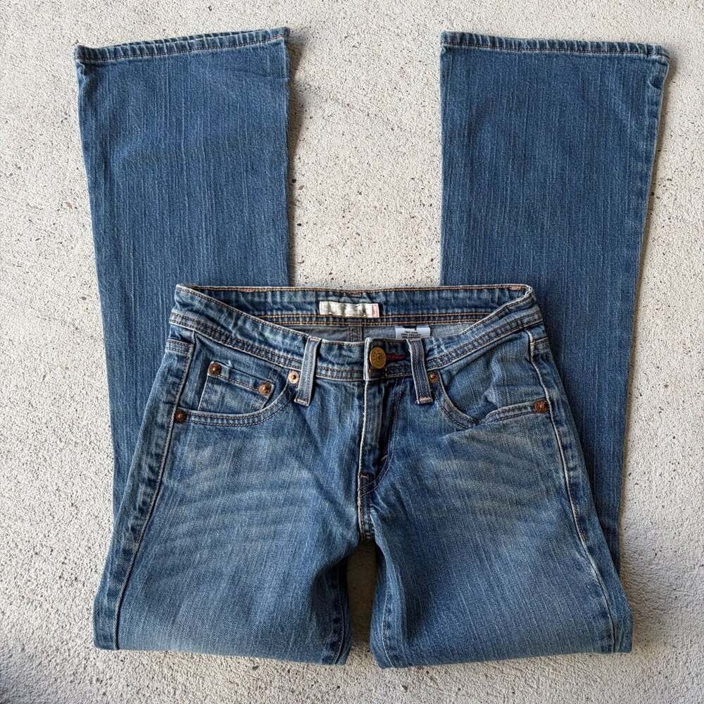 Levi's Vintage SuperLow 518 Bootcut Jeans Blue Denim Size 1 LowRise